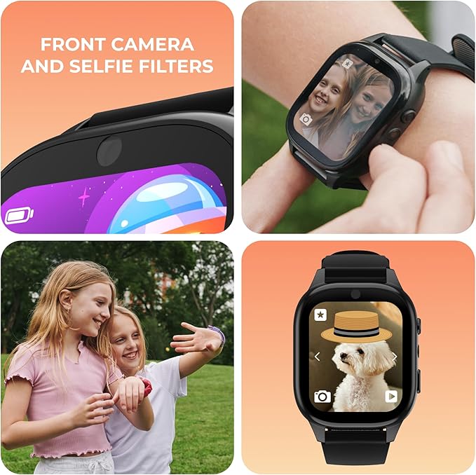 PlayZoom 4 Kids Smartwatch, Educational Tech Toy – 25+ Games, Selfie Camera, Audiobooks, Step Tracker, Water‑Resistant, Parental Controls, Long Battery, Ages 4‑12, Navy Dinosaurs