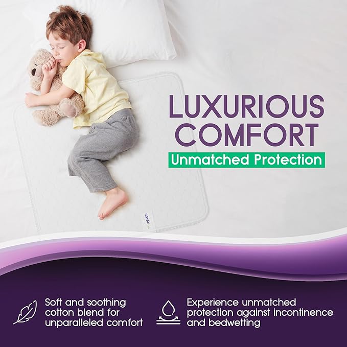 Incontinence Bed Pads - Reusable Waterproof Underpad Chair, Sofa and Mattress Protectors - Highly Absorbent, Machine Washable - for Children, Pets and Seniors (30x36 (Pack of 4), Multi-Color)
