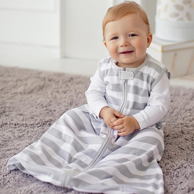 Mama Cheetah Baby Sleep Sack 0.5 TOG, Organic Cotton Baby Wearable Blanket with Two-Way Zipper, Swaddle Transition Baby Sleeping Bag for Newborn Infant Toddler Boy Girl, 12-18 Months