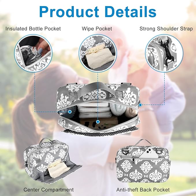 Accmor Stroller Organizer, Universal Stroller Organizer with Insulated Cup Holder Pocket, Dual Purpose Large Capacity Stroller Bag Caddy, Stroller Accessories Fits for Uppababy, Doona, Nuna Strollers