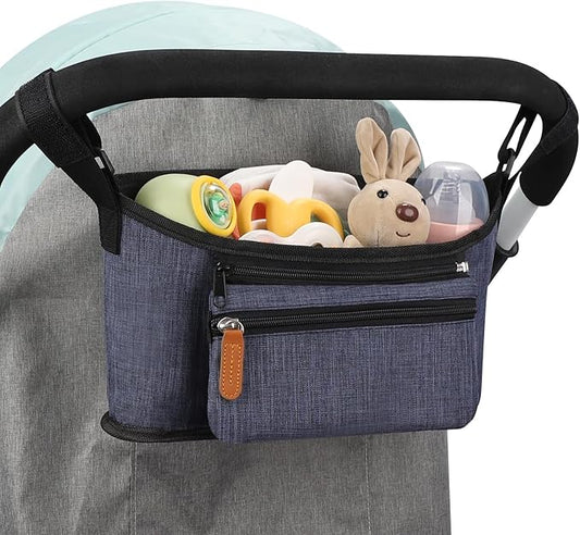 Accmor Universal Stroller Organizer with Detachable Phone Bag, Stroller Bag Caddy Organizer Stroller Accessories for Uppababy, Baby Jogger, Nuna, Doona, Britax Strollers