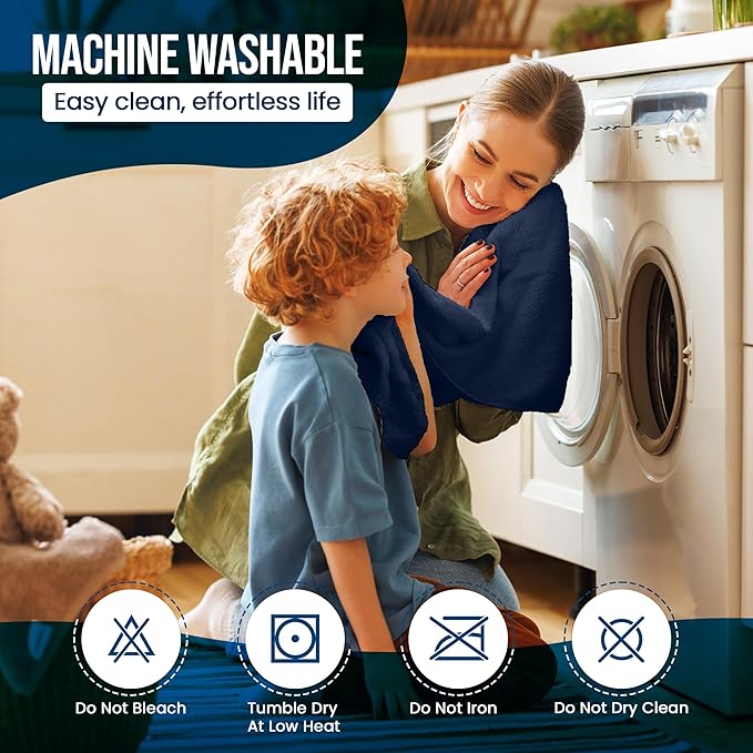 Utopia Bedding Waterproof Mattress Protector Twin XL Size, Premium Terry Mattress Cover 200 GSM, Breathable, Fitted Style with Stretchable Pockets (Navy)