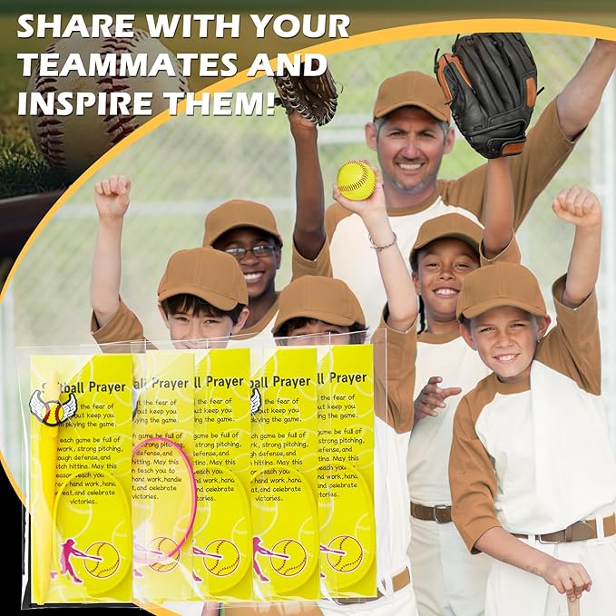 LiYiQ 72 Pcs Softball Party Favors Softball Team Gifts Softball Goodie Bags Stuffers Softball Ballpoint Pens Bookmark Card and Silicone Bracelet