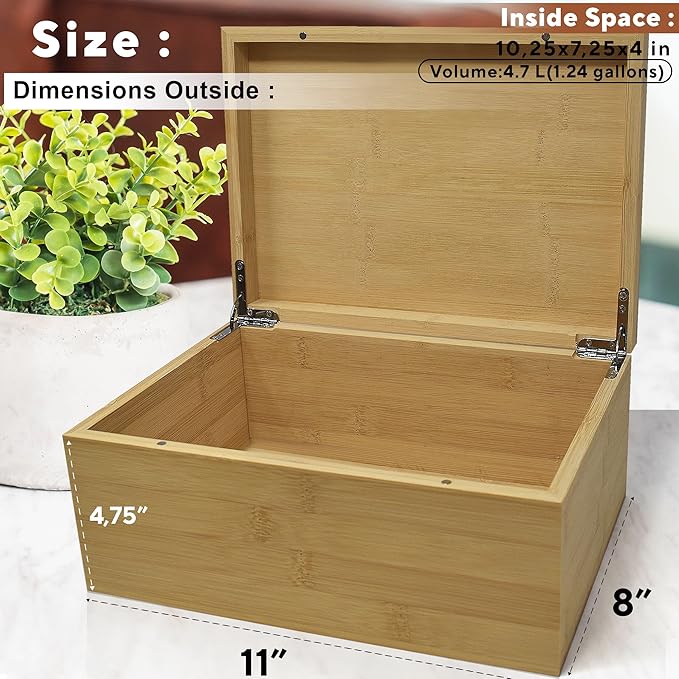 Graduation Keepsake Box 2025 - Personalized Graduation Gifts for Him Her, Custom Engraved High School Keepsake Organizer Boys Girls, School Years Memory Box, Card Cap and Gown Storage Congrats Grad