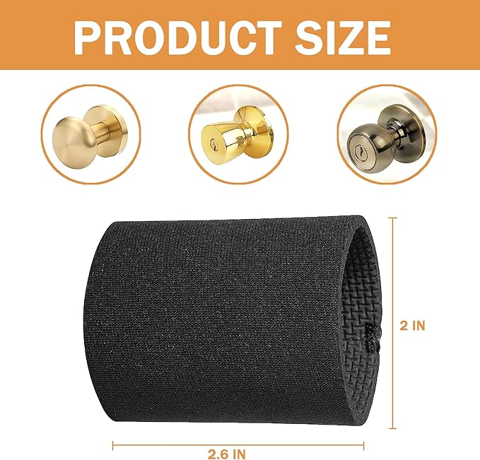 Round Door Handle Covers, Anti-Scald Door Knob Cushion Cover, for Summer and Winter Silicone Door Handle Protector, Anti-Scald Door Knob Cushion Cover, Door Handle Protector