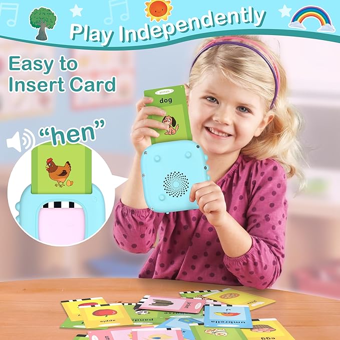 Talking Flash Cards for Toddlers 1-3 with 510 Sight Words, Educational Toddler Toys for 2-4 Years Old Boys Girls Birthday Gift, Montessori Learning Toy for Toddlers, Autism Sensory Speech Therapy Toys