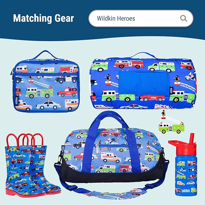 Wildkin 16-inch Kids Backpack – Durable, Padded & Spacious School Bag for Boys & Girls - Heroes