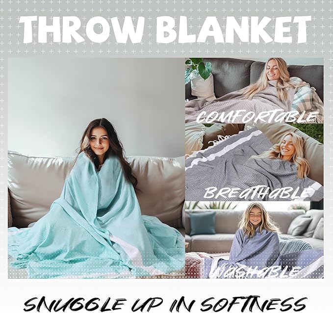 Oversized Camping Blanket Throw Blanket Turkish Beach Towel Picnic Car Essentials Lightweight Compact Roadtrip Gadgets Motorhome Rv Accessories Glamping Tent Gear Must Haves Hiker Equipment Supplies