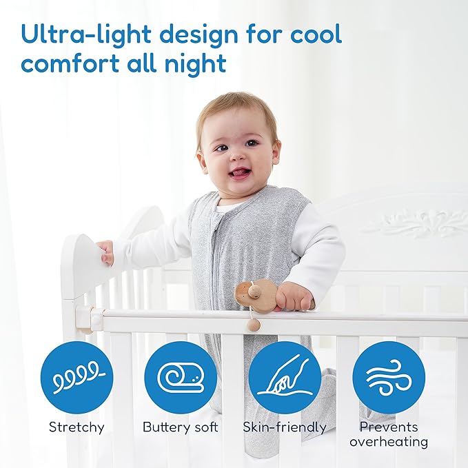 TotAha Sleep Sack 0-6 months 3 Pack, Buttery Soft, Safe Wearable Blanket Baby Sleeping Bag with 2-way Zipper for Girl Boy, 0.5 TOG
