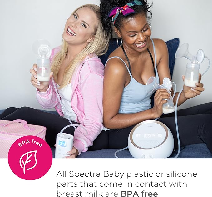 Spectra Baby S2 Plus Premier Electric Breast Pump with Grey Tote Premium Accessory Kit - 28 mm