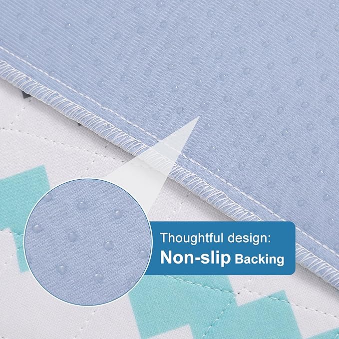 OUTCREATOR® Washable Bed Pads 34" x 56" (Pack of 2), Incontinence Mattress Protector, Anti-Slip Waterproof Underpads for Adults Kids Elderly Pets, Absorbency & Reusable Bedwetting Pads (Wave)