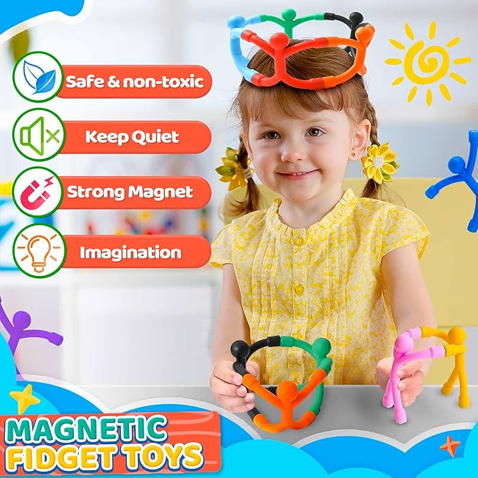 Magnetic Travel Toys for Toddlers Kids 10PCS, Airplane Car Travel Activities Essential, Fidget Toys Road Trip ‌Sensory Toy, Fidgets for Classroom Toys for 3 4 5 6 7 8 Year Old, Kids Stocking Stuffers