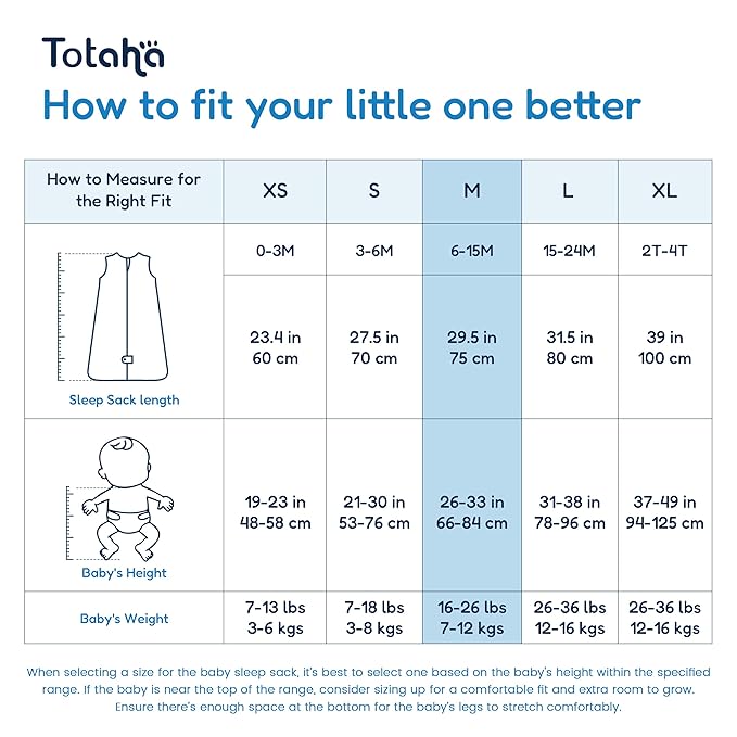 TotAha Sleep Sack 6-12-15 Months 3-Pack,Stretchy,Buttery Soft Swaddle Transition Sleeping Bag,Light Baby Wearable Blanket with 2-Way Safe Zippers for Boys and Girls, 0.5 TOG