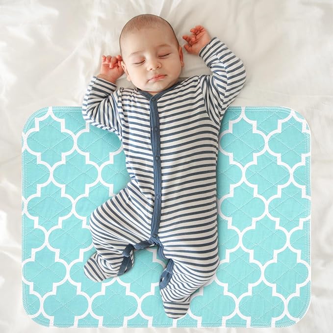 OUTCREATOR® Washable Bed Pads 18" x 24" (Pack of 3), Incontinence Mattress Protector, Anti-Slip Waterproof Underpads for Adults Kids Elderly Pets, Absorbency & Reusable Bedwetting Pads (Green)