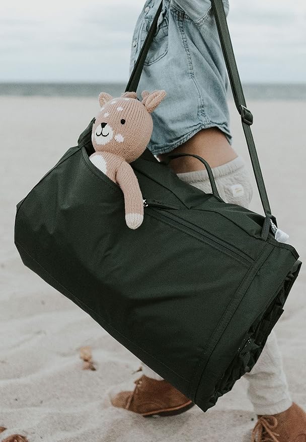 Little Unicorn 5'x10' XL Outdoor Family Picnic & Beach Blanket | Durable & Water-Resistant Fabric | Compact Fold & Easily Wipes Clean | Zipper Pocket (Tropical Leaf)