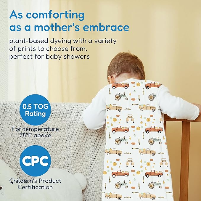 TotAha Sleep Sack 15-18-24 Months 3-Pack,Stretchy,Buttery Soft Sleeping Bag,Light Baby Wearable Blanket with 2-Way Safe Zippers for Boys Girls, 0.5 TOG