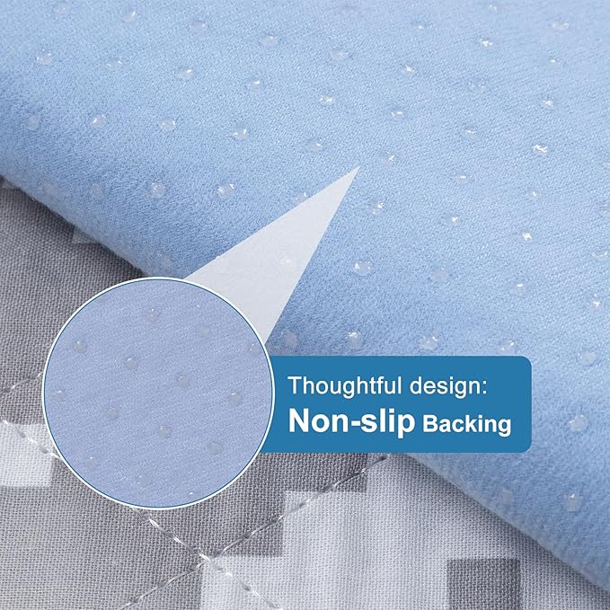 OUTCREATOR® Washable Bed Pads 34" x 76" (Pack of 2), Incontinence Mattress Protector, Anti-Slip Waterproof Underpads for Adults Kids Elderly Pets, Absorbency & Reusable Bedwetting Pads (Gray Geometry)