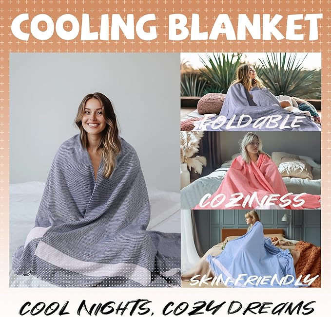 Breathable Bedspread Woven Blanket Cooling Queen Full Size Quilt Thin Comforter Boho Bed Bedroom Thing Girl Aesthetic Preppy Stuff Cute Accessories Girly Room Aesthetic College Student Decor Purple