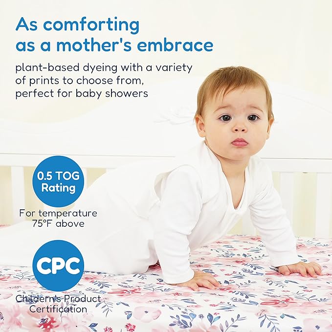 TotAha Sleep Sack 0-6 Months 3-Pack,Stretchy,Buttery Soft Swaddle Transition Sleeping Bag,Light Baby Wearable Blanket with 2-Way Safe Zippers for Girls, 0.5 TOG