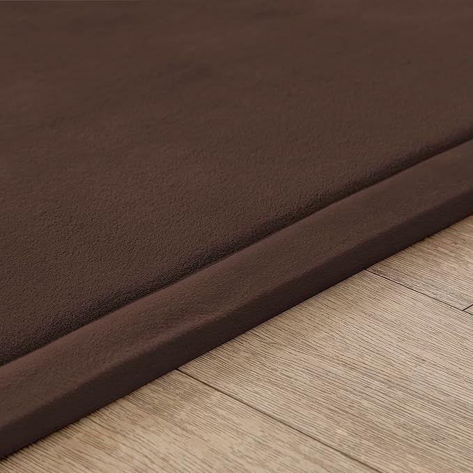 Loartee Coral Velvet Crawling Rug (4'11" X 4'11") for Toddlers - Coffee Area Rug Play Mat, Yoga Mat Exercise Pad, Carpet