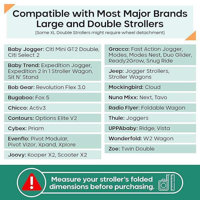 reperkid Large Stroller Bag for Airplane Travel, Blue, 47" H x 24" W x 15" D, Fits Most Large, Single, Double, Jogging Strollers – Premium Waterproof Cover, Adjustable Shoulder Straps