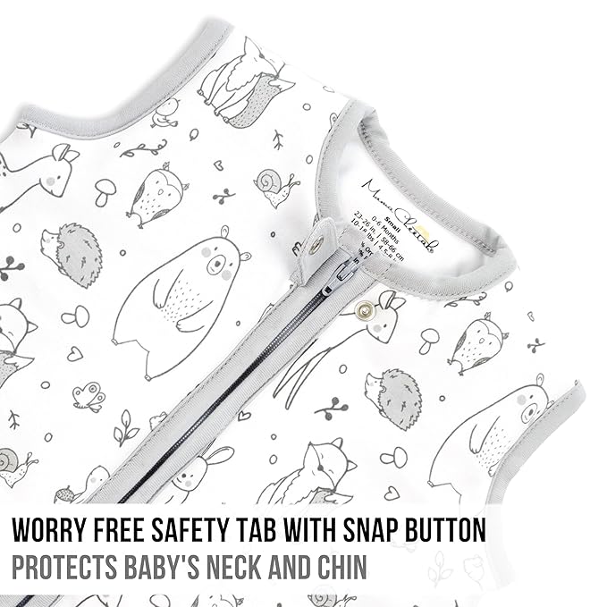 Mama Cheetah Baby Sleep Sack 2.5 TOG, Winter Baby Sleeping Bag with 2-Way Zipper, Organic Cotton Swaddle Transition Wearable Blanket for Boy Girl Infant Toddler, 6-12 Months, 1-Pack