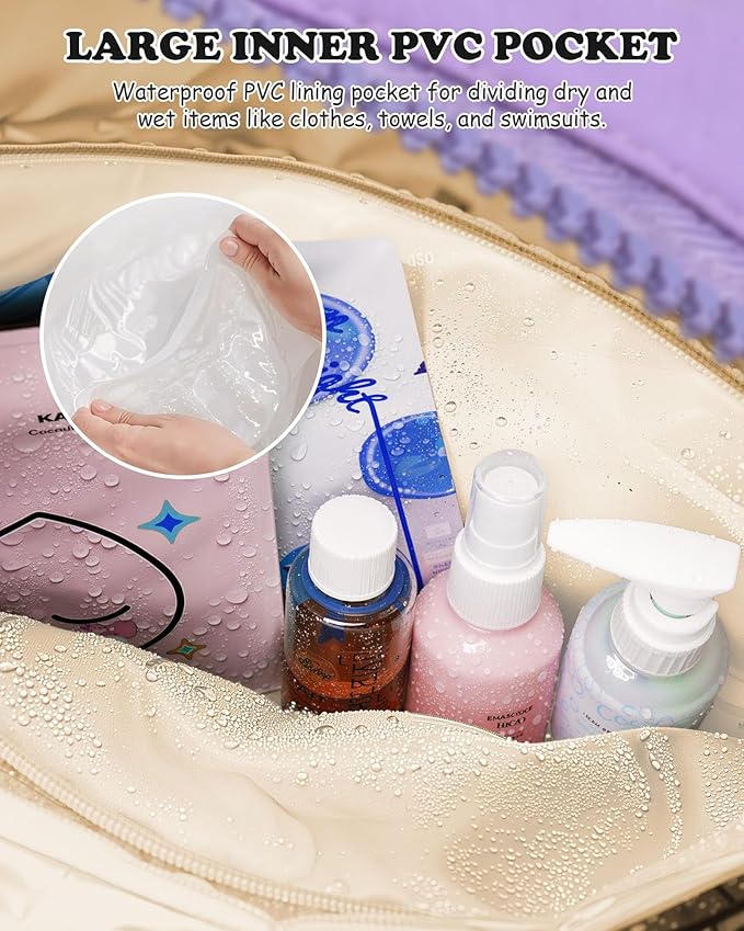 Initial Duffle Bag, Carry On Bags for Women，Gifts for Girls-Overnight Bag with Wet Pocket，Lightweight Travel Bags Personalized Gym Tote with Makeup Pouch