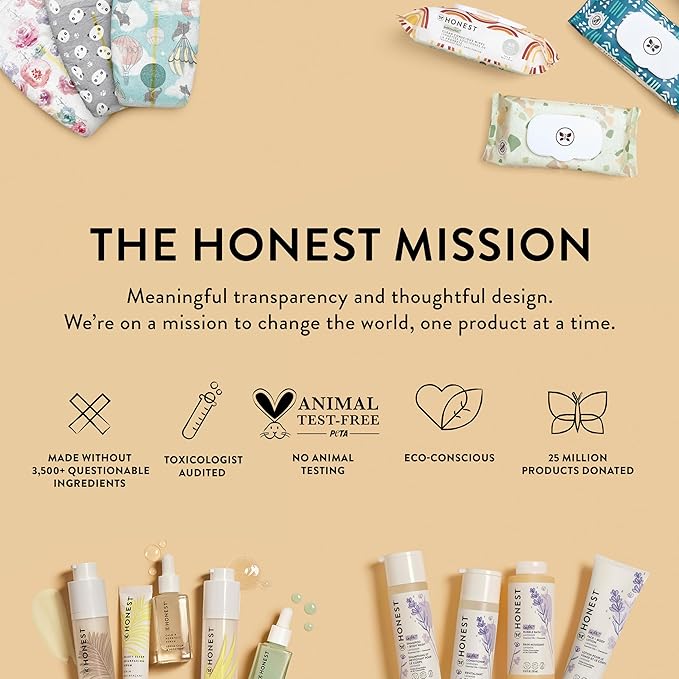 The Honest Company 2-in-1 Cleansing Shampoo + Body Wash | Gentle for Baby | Naturally Derived, Tear-free, Hypoallergenic | Sweet Almond Nourish, 18 fl oz
