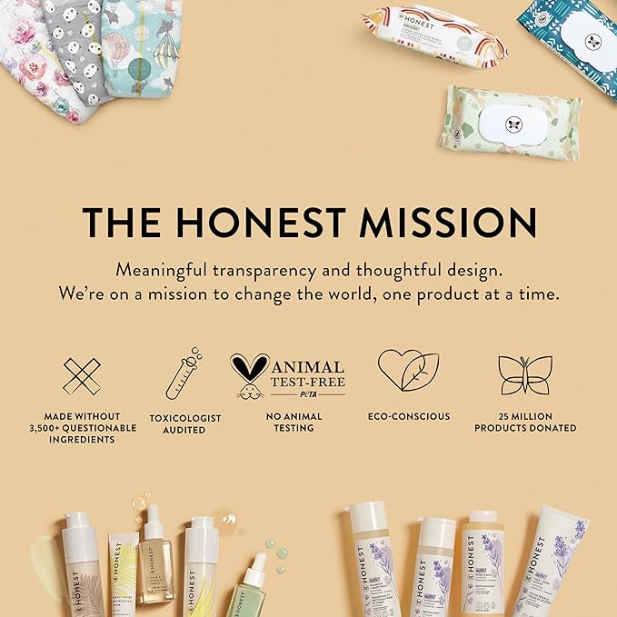 The Honest Company 2-in-1 Cleansing Shampoo + Body Wash | Gentle for Baby | Naturally Derived, Tear-free, Hypoallergenic | Lavender Calm, 10 fl oz