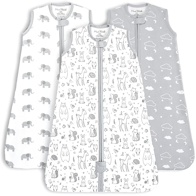 Mama Cheetah Baby Sleep Sack 0.5 TOG, Organic Cotton Baby Wearable Blanket, Swaddle Transition Baby Sleeping Bag, Boy Girl Newborn Infant, XXL (24-48 M)