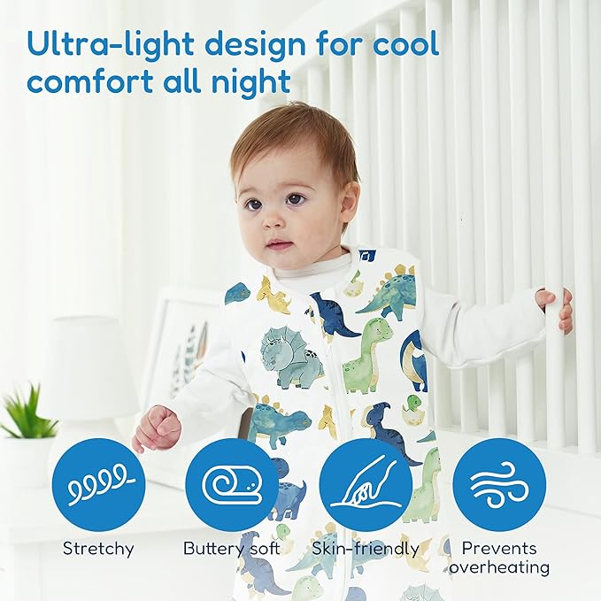 TotAha Sleep Sack 12-18-24 Months 3 Pack, Buttery Soft, Safe Wearable Blanket Baby, Sleeping Bag for Baby with 2-way Zipper, 0.5 TOG