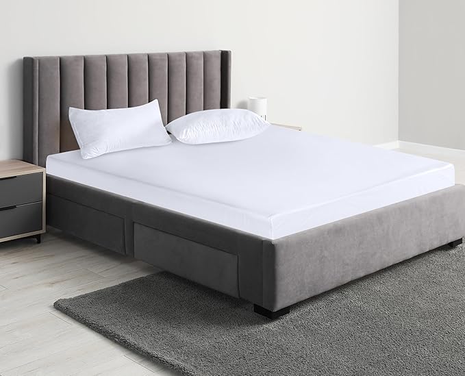 Utopia Bedding Waterproof Mattress Protector Queen Size, Premium Terry Mattress Cover 200 GSM, Breathable, Fitted Style with Stretchable Pockets (White)