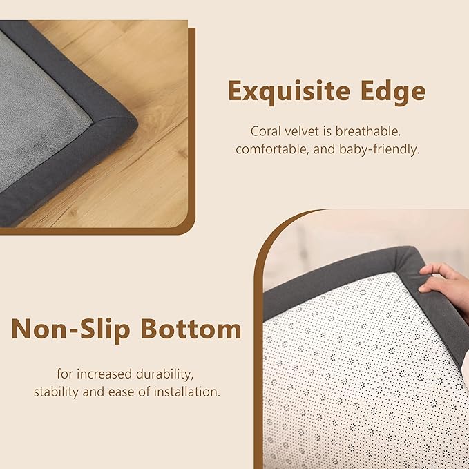 Baby Play Mat for Floor, 1.3'' Thick Memory Foam Tummy Time Mat - Super Soft Coral Velvet Nursery Rug with Non-Slip Backing, Crawling Rug for Toddlers/Infants, Yoga & Tatami Use, 59''x79''