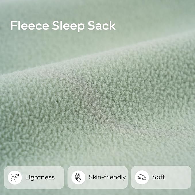 JELLYMONI Fleece Baby Sleep Sack 6-12 Months, 2 Pack 1.5 TOG Baby Wearable Blanket Winter Infant Sleeping sack with 2-Way Zipper, Warm Toddler Sleep Sack