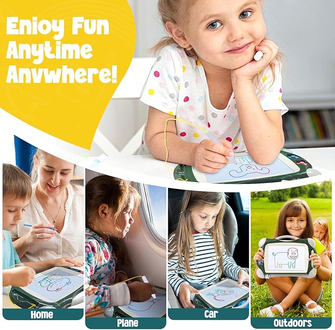 Magnetic Drawing Board, Toddler Toys for Age 1 2 3 Boys Girls, Toddler Drawing Board, Birthday Easter Christmas Halloween Kids Toy Gifts for Boys and Girls