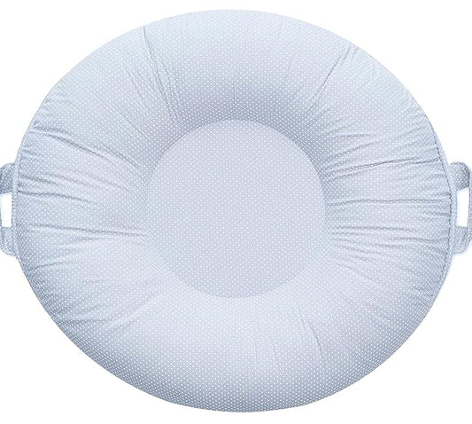 Pello Multi-use Luxe Baby, Floor Cushion/Play Mat/Lounger (Serenity/Gray)