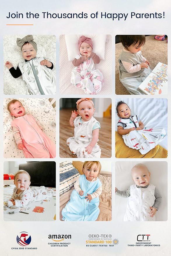 TotAha Sleep Sack 3-6 months, Buttery Soft Swaddle Transition Wearable Blanket Baby Sleeping Bag for Girl Boy,3 Pack 0.5 TOG