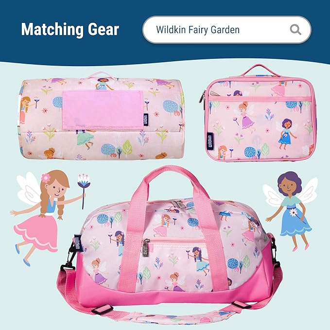 Wildkin 15-inch Kids Backpack – Durable, Padded, Adjustable for School & Travel - Fairy Garden