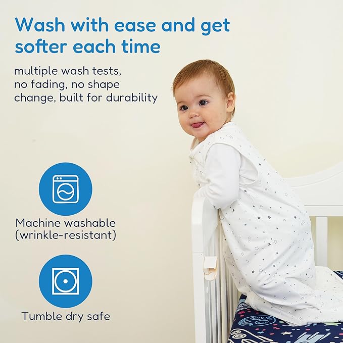 TotAha Light Sleep Sack 6-12 months 3 Pack, Breathable, Buttery Soft Wearable Blanket Baby Sleeping Bag with 2-way Zipper, 0.5 TOG