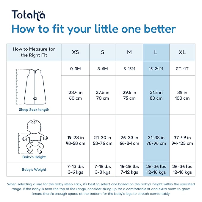 TotAha Sleep Sack 12-18-24 Months 3-Pack, Buttery Soft Baby Wearable Blanket, Light Baby Sleeping Bag with 2-Way Zippers for Boys and Girls, 0.5 TOG