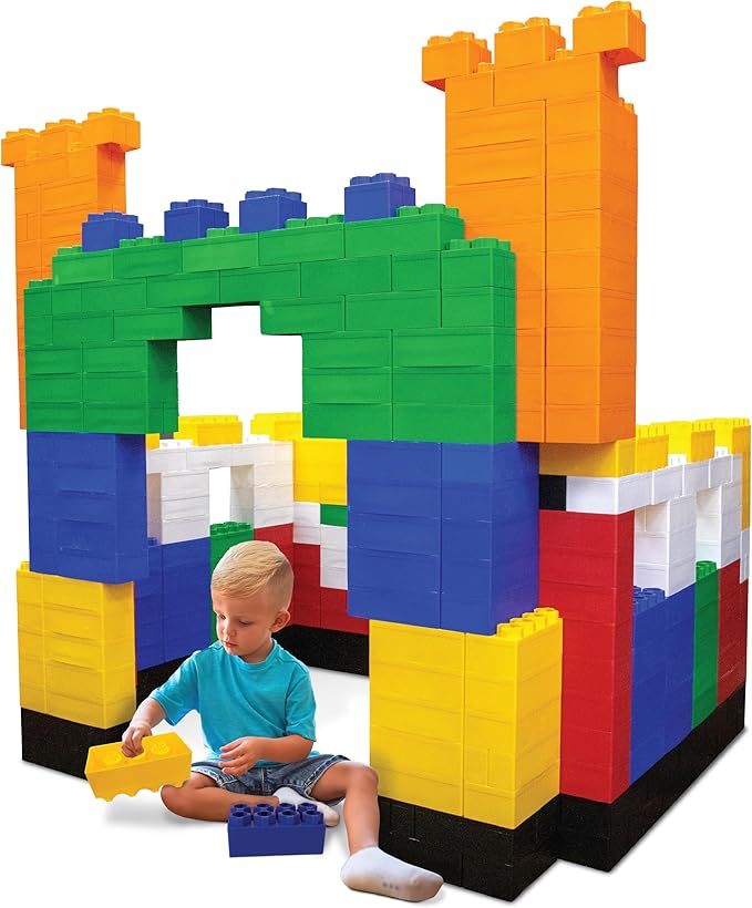 Large Building Blocks for Kids Ages 3-8 – 336 Piece Mega Set – Indoor & Outdoor STEM Toy for Boys & Girls