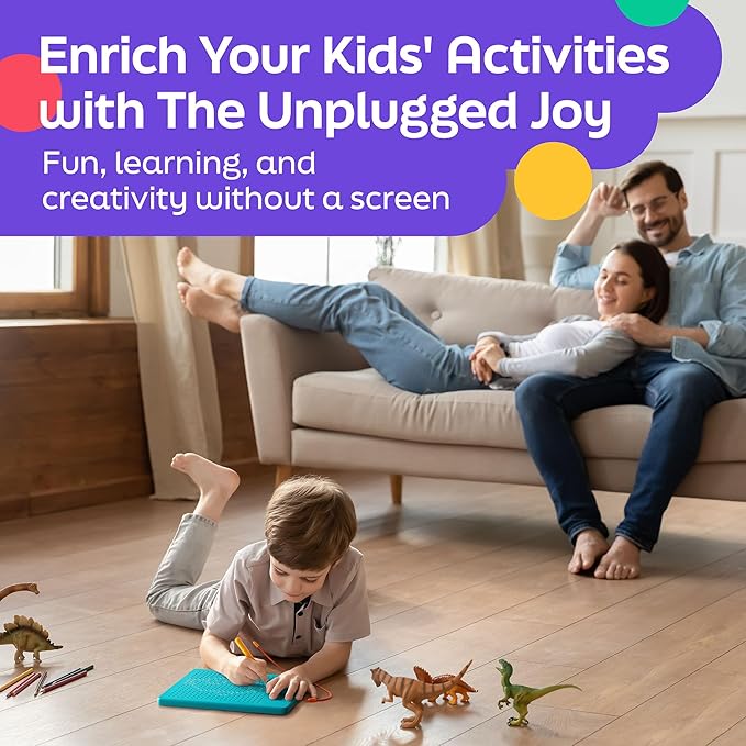 Magnetic Drawing Board for Kids & Toddlers with Beads and Magnet Stylus Pen - Magnetic Tablet Toy for Airplane & Car Ride Activities for Kids