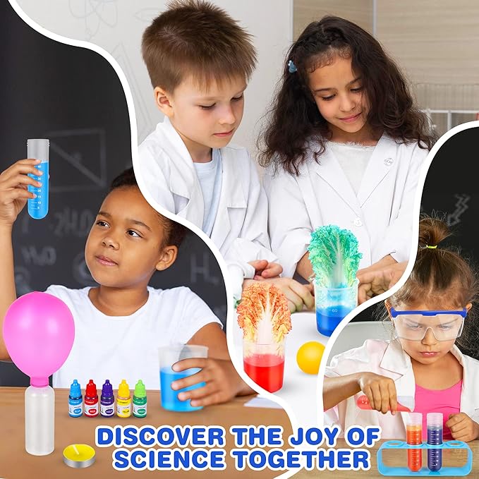 Science Kit for Kids,80 Science Lab Experiments,Scientist Costume Role Play STEM Educational Learning Scientific Tools,Birthday Gifts and Toys for 6 7 8 9 Years Old Boys Girls Kids