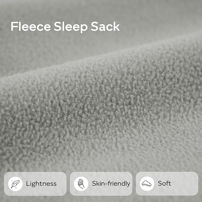 JELLYMONI Fleece Baby Sleep Sack 6-12 Months, 2 Pack 1.5 TOG Baby Wearable Blanket Winter Infant Sleeping sack with 2-Way Zipper, Warm Toddler Sleep Sack