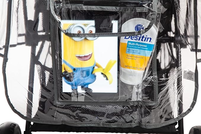 Graco Universal Baby Stroller Plastic Rain Cover & Weather Shield, Lightweight Waterproof Weathershield, Clear Vinyl Infant Car Seat Carriage Umbrella, Winter Snow Wind Protection Travel Accessories