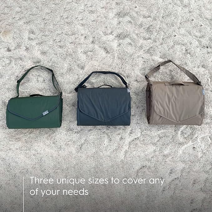 Little Unicorn 5'x7' Outdoor Family Picnic & Beach Blanket | Durable & Water-Resistant Fabric | Compact Fold & Easily Wipes Clean | Zipper Pocket (Primrose Patch)