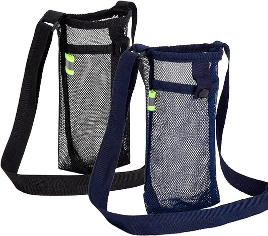 Tainehs Water Bottle Holder Carrier with Adjustable Shoulder Strap - Beach & Sports Bottle Bag for Hiking, Gym, Camping, Walking, Travel