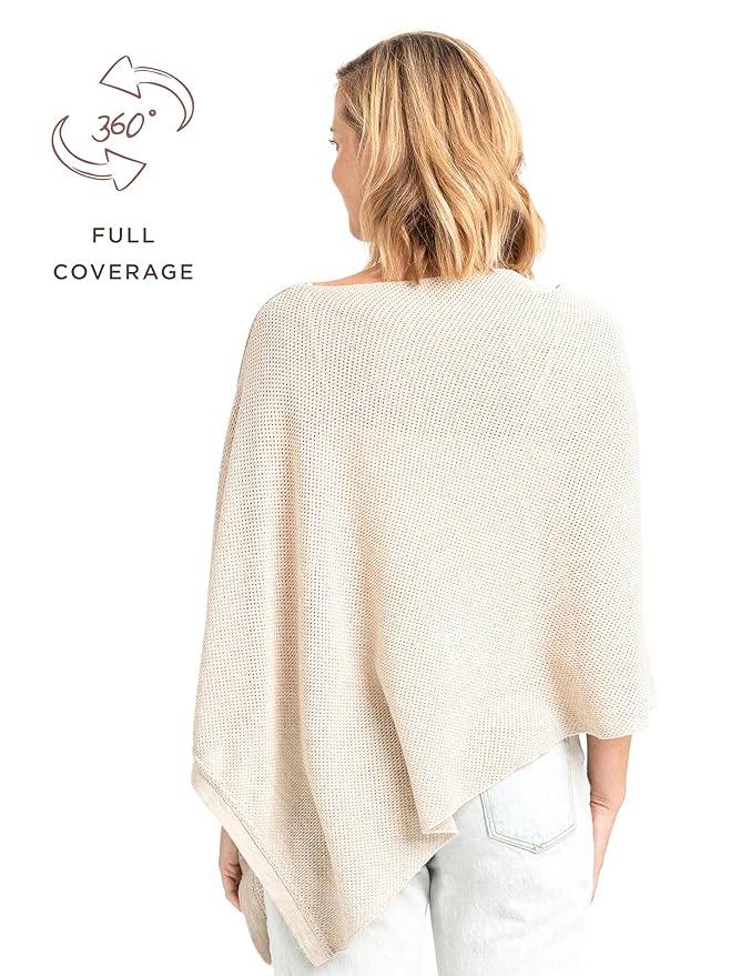 We are Amma | The Cocoon™ - Newborn Essentials Must Haves: Nursing Cover for Breast Feeding Essentials | Nursing Sweater Used as Breastfeeding Cover (Natural, One Size)