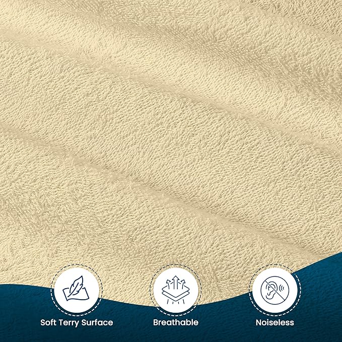 Utopia Bedding Waterproof Mattress Protector Twin XL Size, Premium Terry Mattress Cover 200 GSM, Breathable, Fitted Style with Stretchable Pockets (Beige)