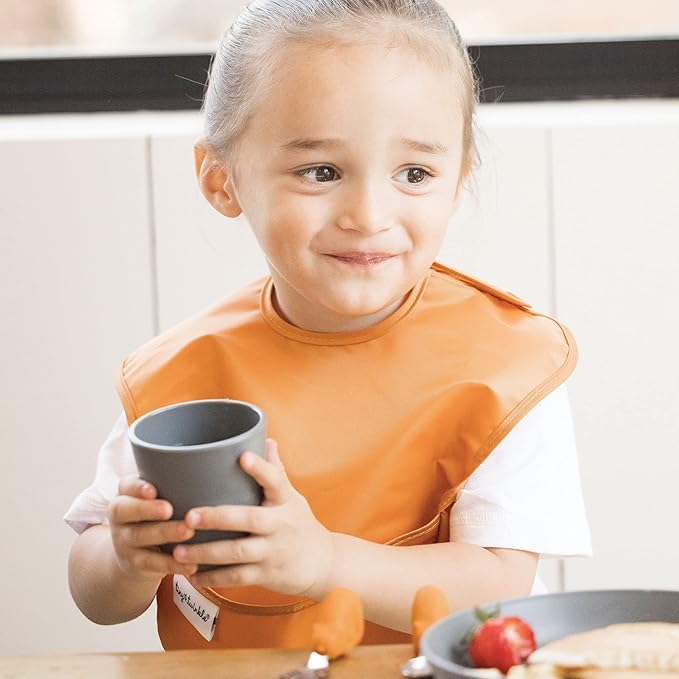 Tiny Twinkle Mess Proof Baby Bibs for Eating - Waterproof, Wipeable Bibs - Toddler Bibs - Travel Friendly - PFAS, PVC, BPA, Phthalate Free - Baby Food Bibs(3 Pack,Cowboy)